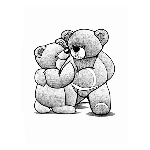 Teddy Bear Hugging Real Human Heart