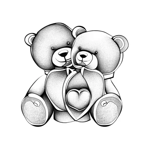 Teddy Bear Hugging Real Human Heart