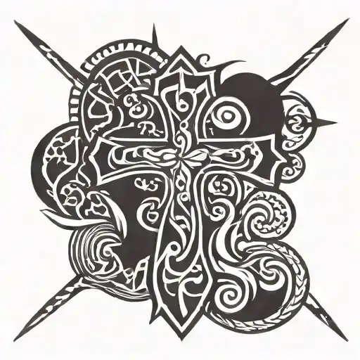 Cross With Faith Written Inside