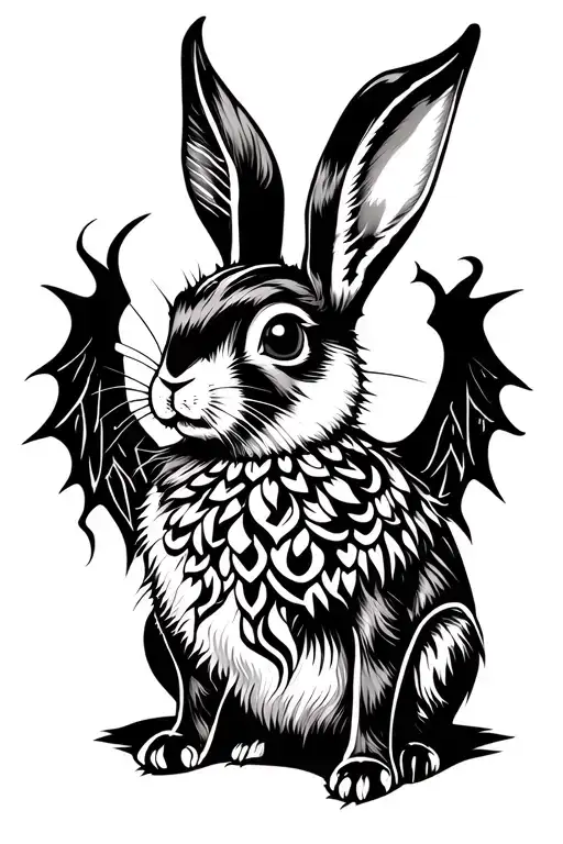 Rabbit With Demon Wing