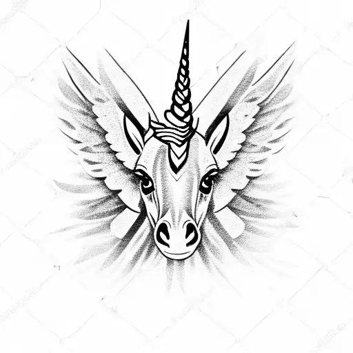 Unicorn With Burterfly Wing