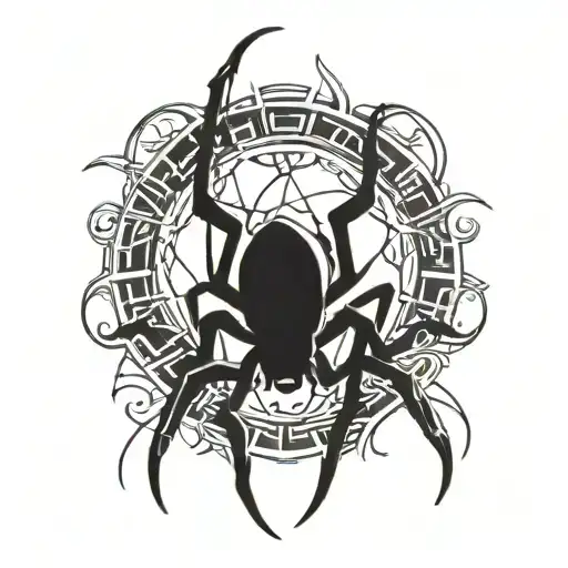 Spider Hanging Upside