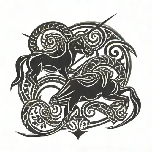 Aries And Sagittarius Sign Intertwined