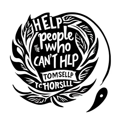 A Semi Colon With A Quote That Says Help The People Who Can't Help Themselves