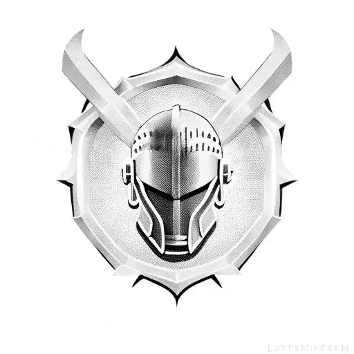 A Traditional Spartan Helmet Adorned With Symbols Of Maud And Lynn