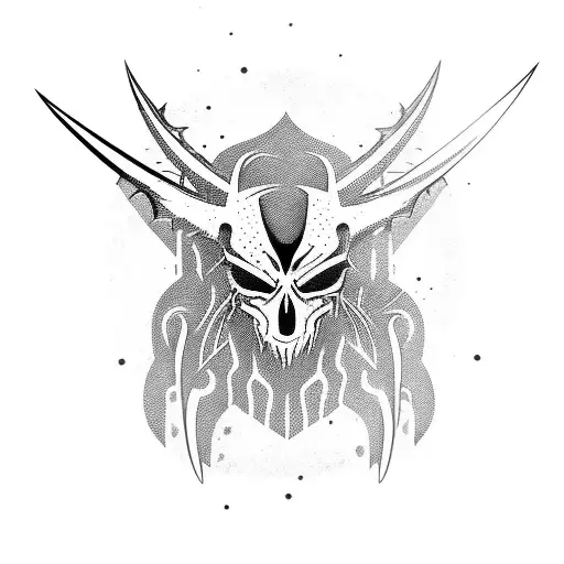 Knife With Web And Demon