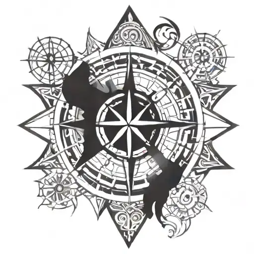 Wind Rose With Navigation Compass Very Light