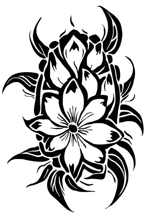 Turtle And Tiare Flower