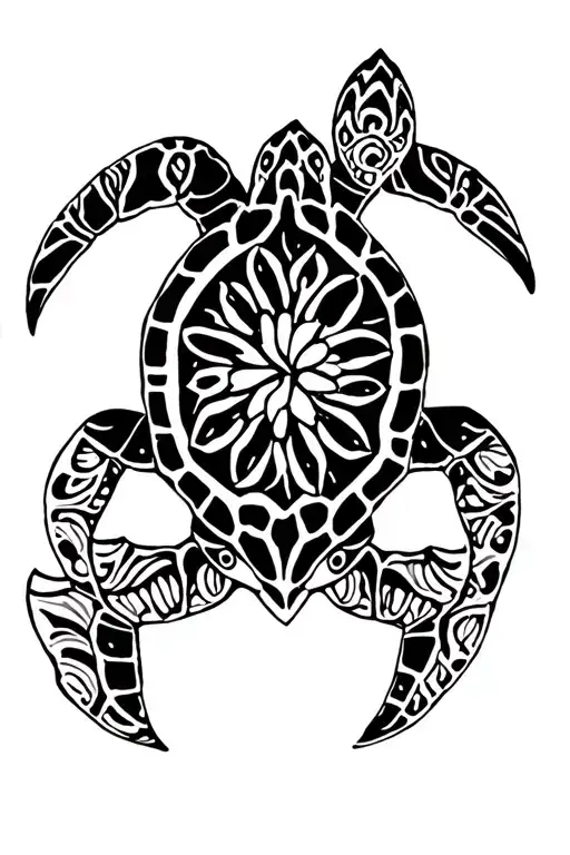 Turtle With Tiare Flower