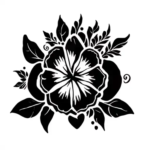 Turtle With Hibiscus