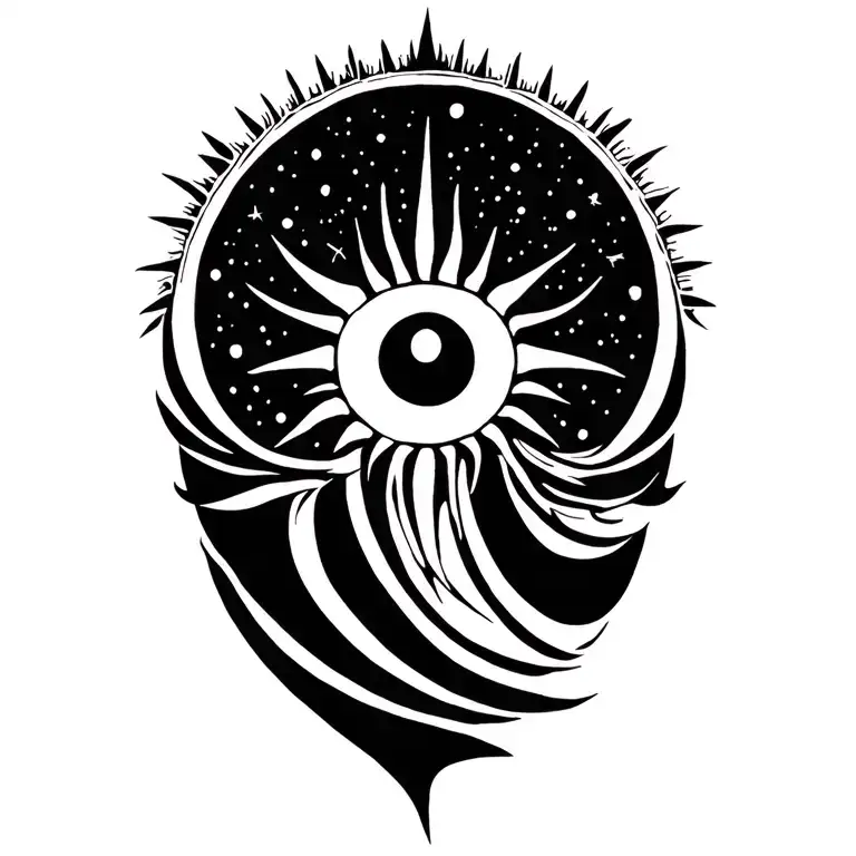 Sun Beaming Over The Universe