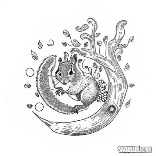 Squirell Acorn Tree