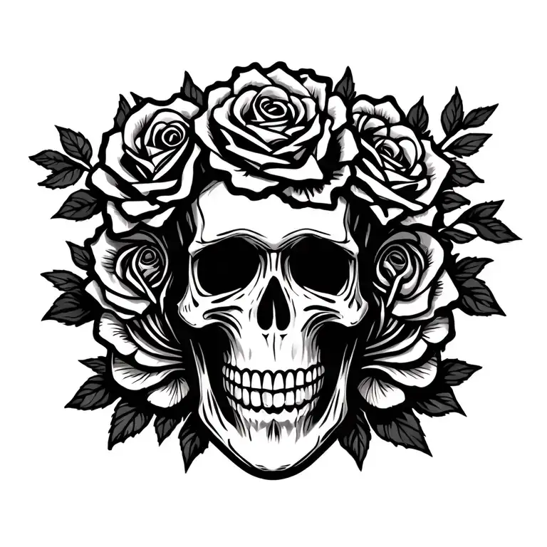 Skull And Roses