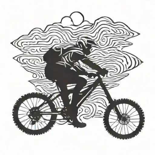 Full Suspension Mountain Bike Silhouette