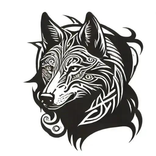 Wolf Peace Symbol Zen Calm Wolf
