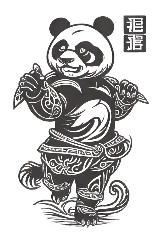 Panda Kungfu From Cartoon