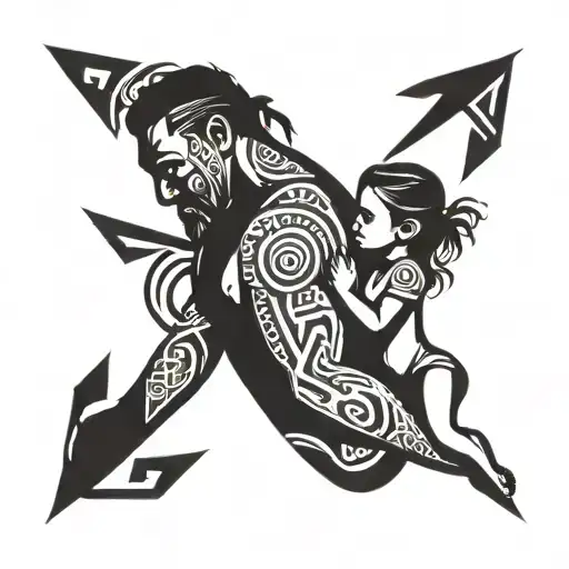 Father And Daughter Playing