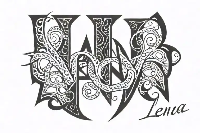 Name Written Lena Fading Into An Love With Ancor Fight