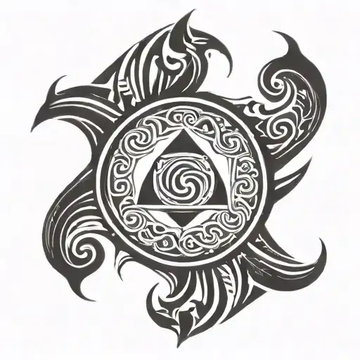 A Rescue Symbol Merging With A Black Hole Design