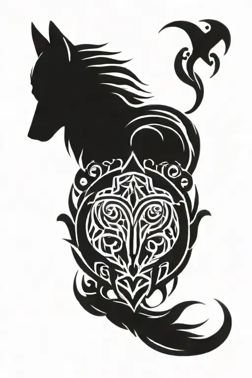 Turkic Mithology And Shadow Wolf