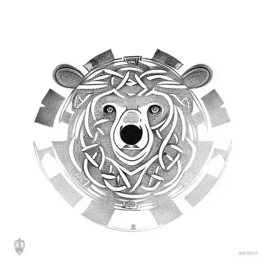 Celtic Bear With Armor