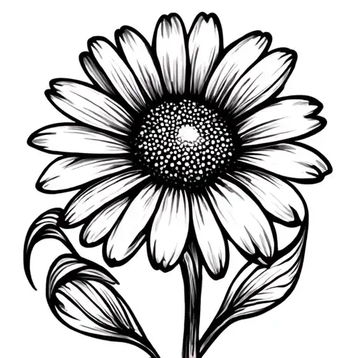 Daisy Tattoo Design
