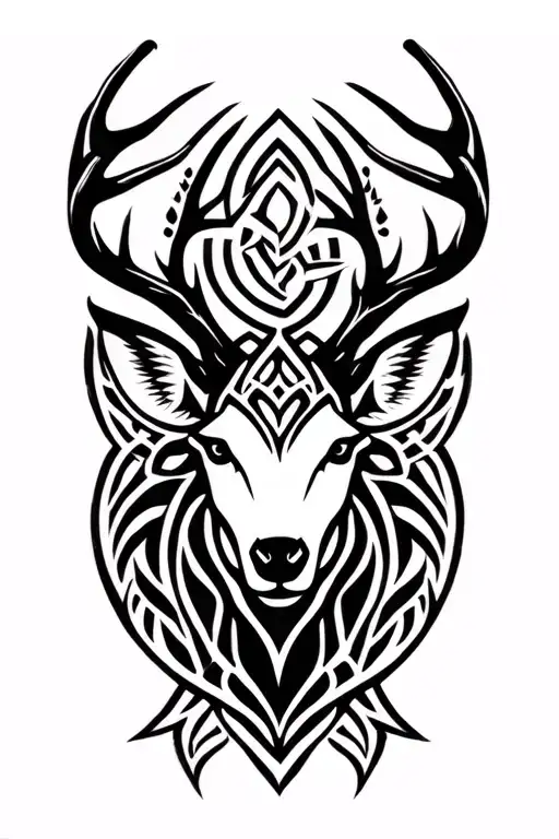 Celtic Deer Head