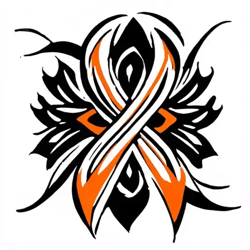 Orange Cancer Ribbon