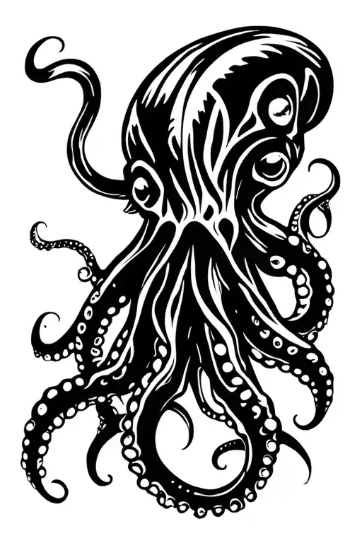 Octopus With Long Tentacles