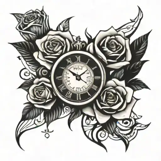 Roses And A Clock