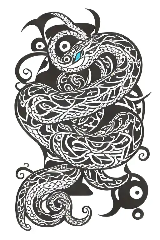 White Snake With Blue Eyes