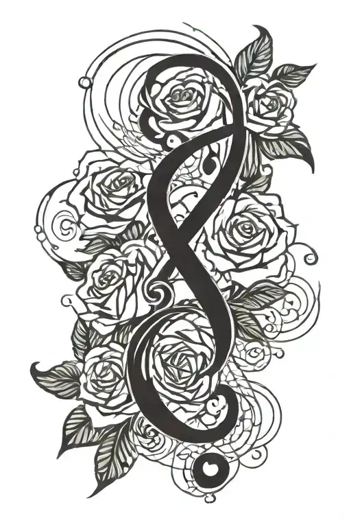 Hiphop Music With Roses And The Symbol N3