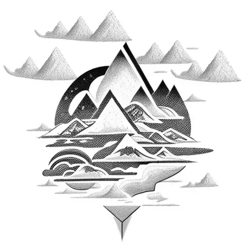 A Majestic Mountain Range With A Storm Brewing Overhead