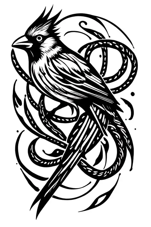 Cardinal And Whip-poor-will