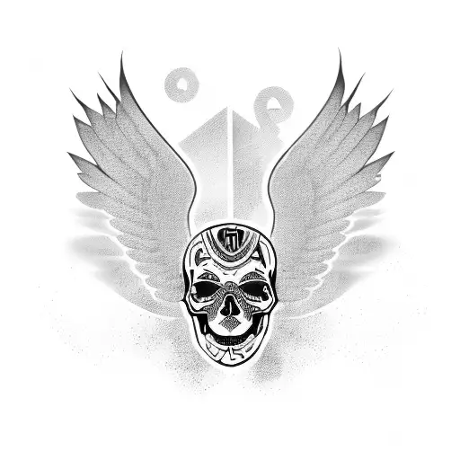 Airborne Skull And Wings