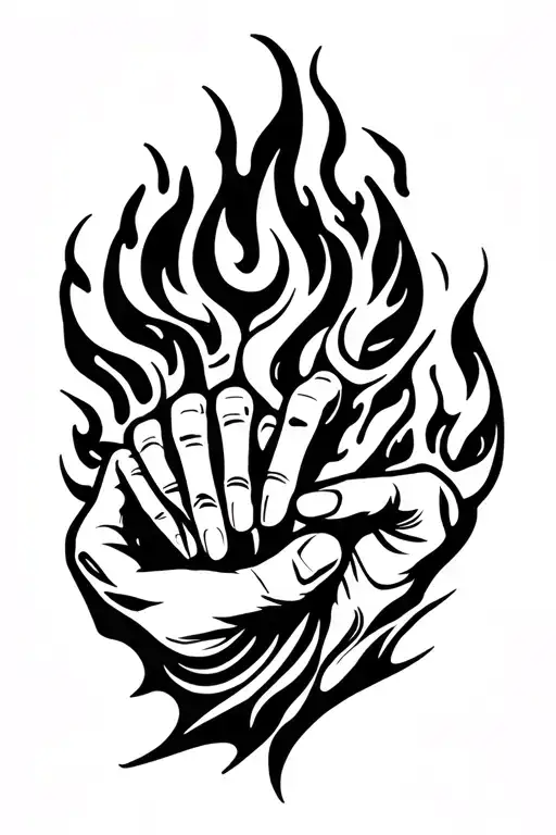 Fire Hand Holding