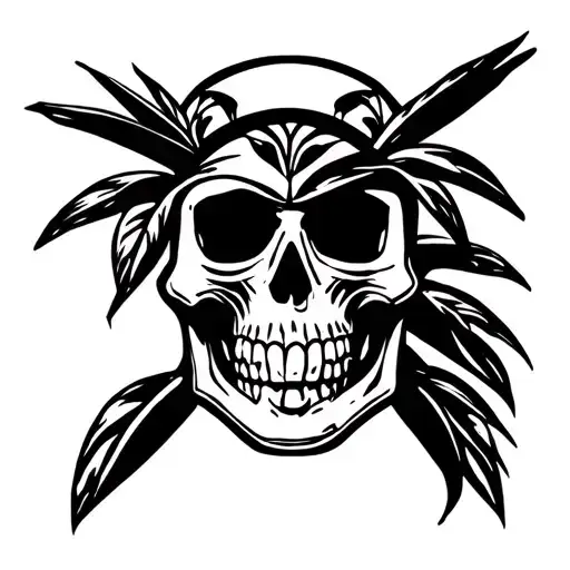 Skull And Sugar Cane Planter