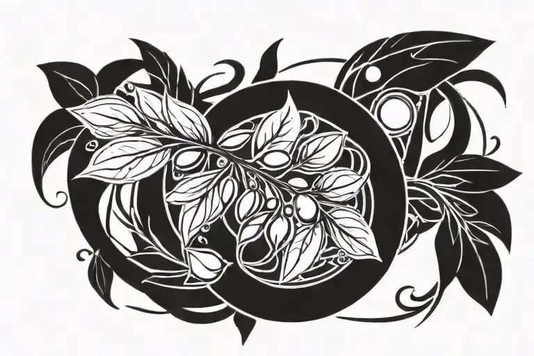 A Tattoo Of An Olive Branch And Roman Shields