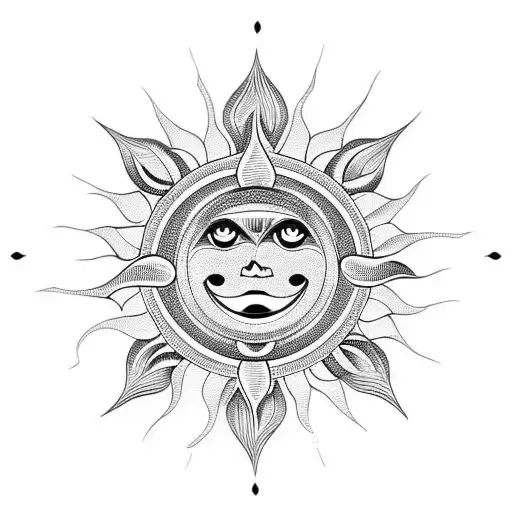 Mandala Smile Sun