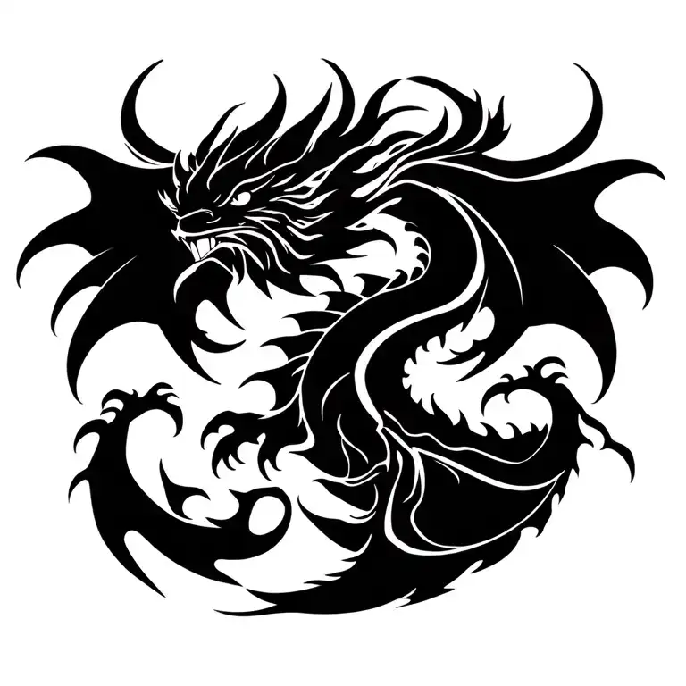 Horizontal Dragon Flying