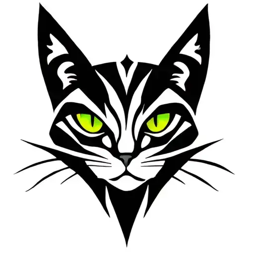 Villain Cat Silhouette Face