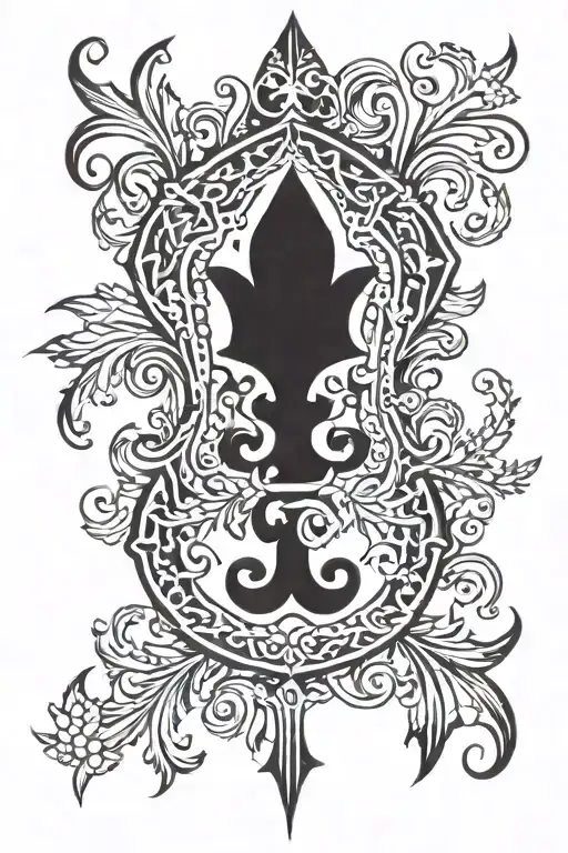 Lebanese Tree And Fleur-de-lis