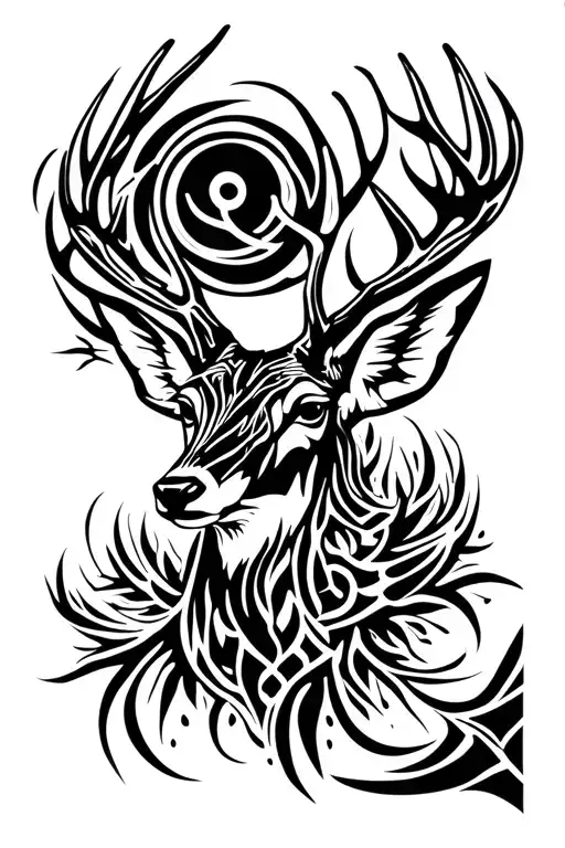 Stylezed Blurred Out Deer Head Central