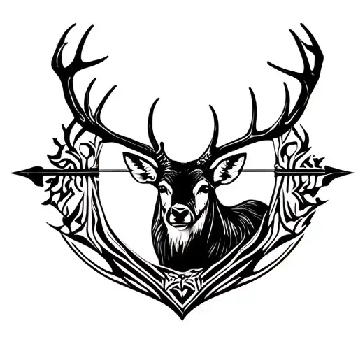 Hunting Deer With Bow And Arrow