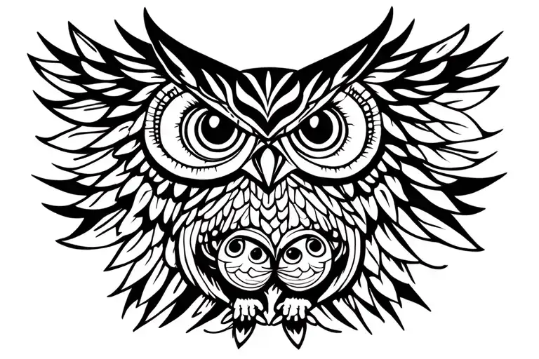 Owl With Baby