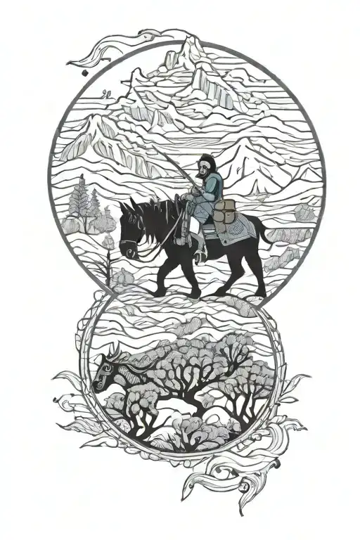 Treking In The Himalayas Blue Poppy Yak Enfield Hunter With Mountain