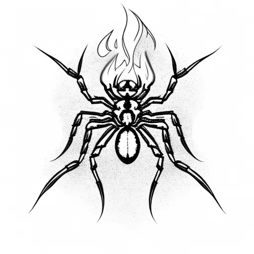 Spider With Flame
