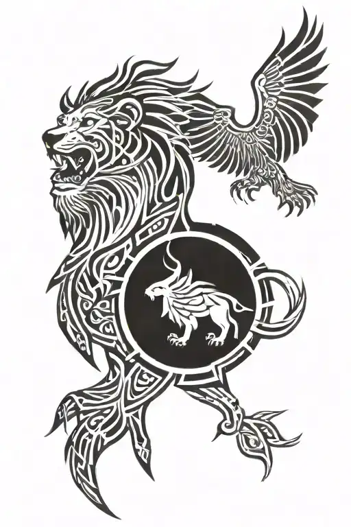 Lion And Eagle