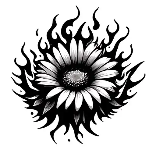 Daisy Engulfed In Flames