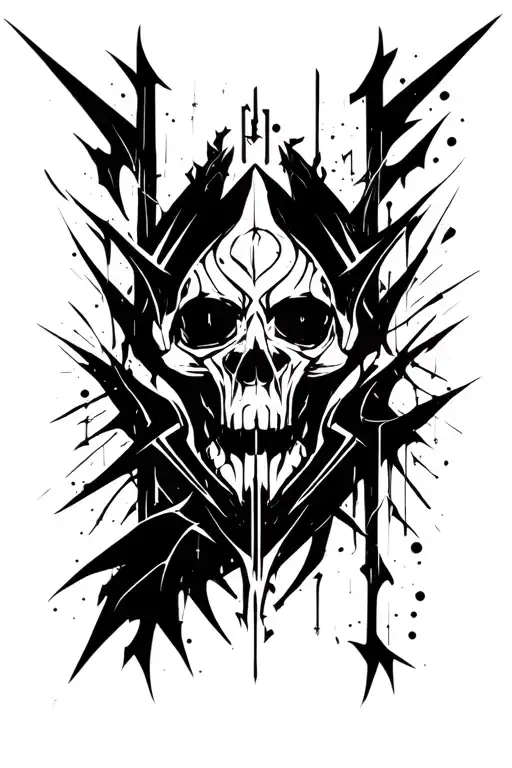 Cyber Sigilism Style Tattoo With Gothic Look